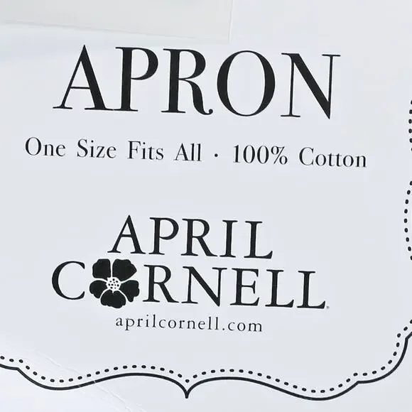 April Cornell Holiday Christmas Floral Apron 100% Cotton One Size - Picture 10 of 10